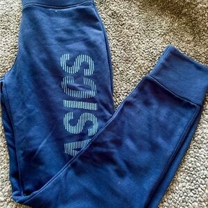 Asics Navy Sweatpants with Side Logo. Size Medium. BNWOT.